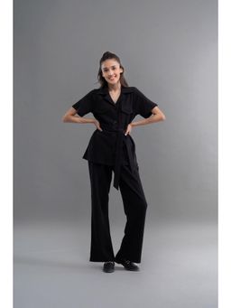 NeceSera - Safari Lushknit 2.0 Shirt and Pyjama Black with Belt (Set of 2)