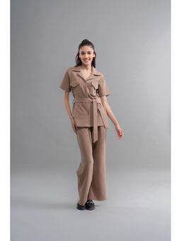 NeceSera - Safari Lushknit 2.0 Shirt and Pyjama Brown with Belt (Set of 2)