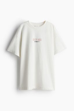 H&M - Women Grey Long Printed T-Shirt