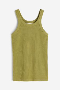 H&M - Women Yellow Ribbed Vest Top