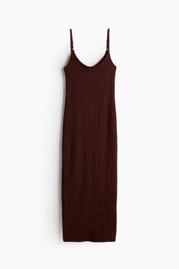 H&M - Women Black Crinkled Jersey Dress
