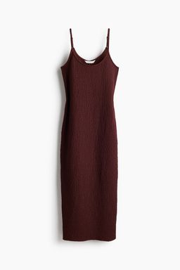 H&M - Women Black Crinkled Jersey Dress