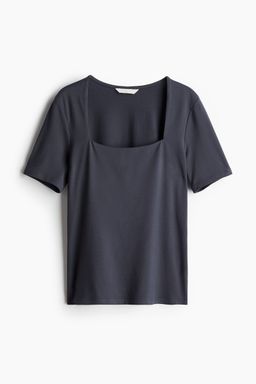 H&M - Women Green Square-Neck Top