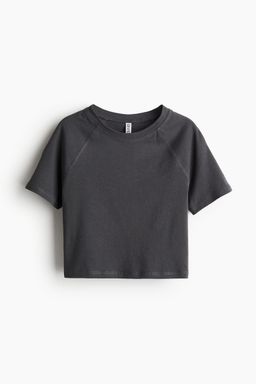 H&M - Women Grey Cropped T-Shirt