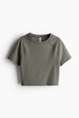 H&M - Women Grey Cropped T-Shirt