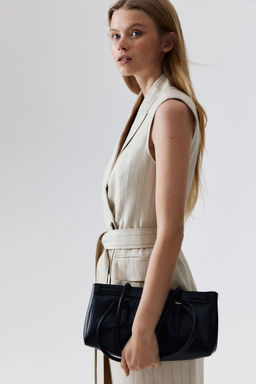 H&M - Women Black Linen-Blend Blazer Dress