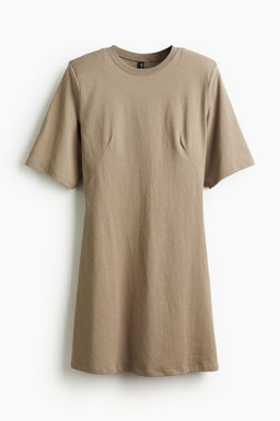 H&M - Women Black Shoulder-Pad T-Shirt Dress