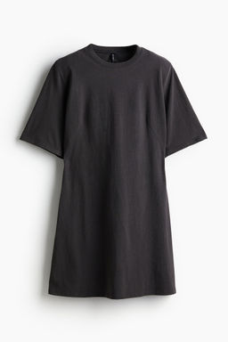 H&M - Women Black Shoulder-Pad T-Shirt Dress