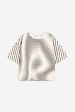 H&M - Women Black Boxy-Style Cotton T-Shirt