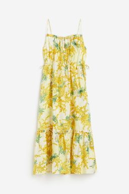 H&M - Women Yellow Drawstring-Detail Dress