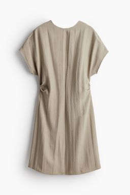 H&M - Women Beige Tapered-Waist Dress