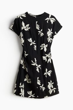 H&M - Women Beige Tapered-Waist Dress