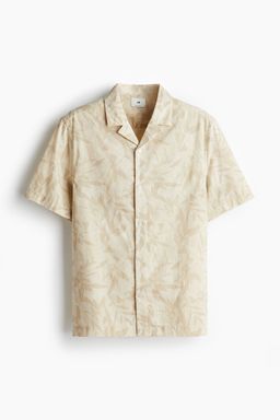 H&M - Men Beige Regular Fit Printed Resort Shirt