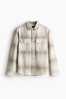 H&M - Men Grey Regular Fit Felted Overshirt