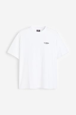 H&M - Men Blue Loose Fit Printed T-Shirt