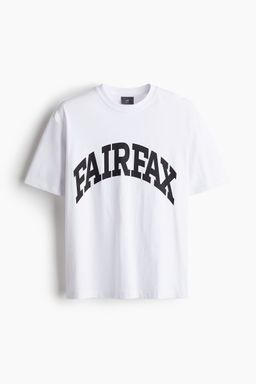 H&M - Men Blue Loose Fit Printed T-Shirt