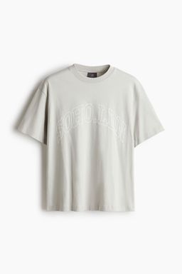 H&M - Men Blue Loose Fit Printed T-Shirt