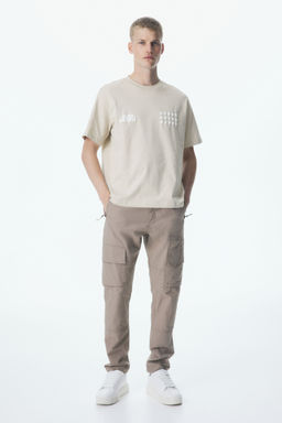 H&M - Men Blue Loose Fit Printed T-Shirt