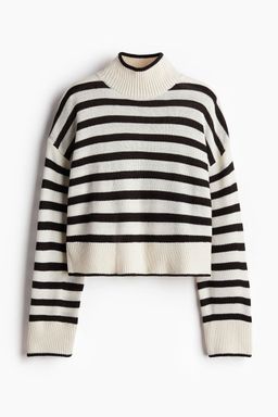 H&M - Women Black Fine-Knit Turtleneck Jumper