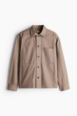 H&M - Men Beige Regular Fit Twill Overshirt
