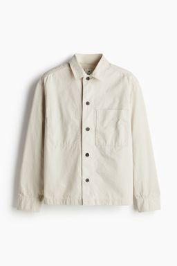 H&M - Men Beige Regular Fit Twill Overshirt