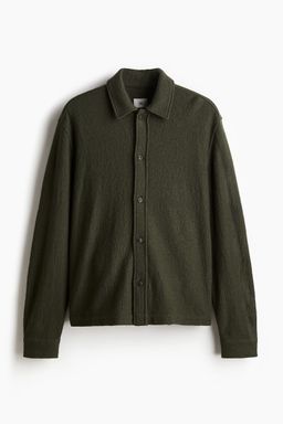 H&M - Men Black Regular Fit Wool-Blend Overshirt