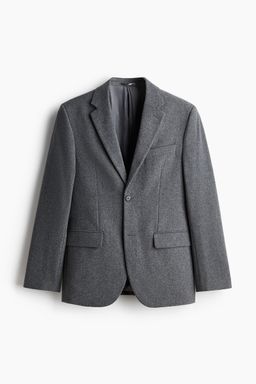 H&M - Men Black Regular Fit Wool-Blend Jacket
