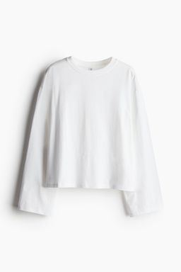 H&M - Girls Black Long-Sleeved Cotton Top