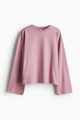 H&M - Girls Black Long-Sleeved Cotton Top
