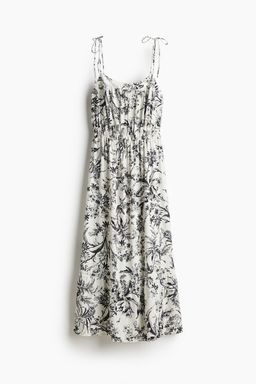 H&M - Women White Tie-Strap Midi Dress