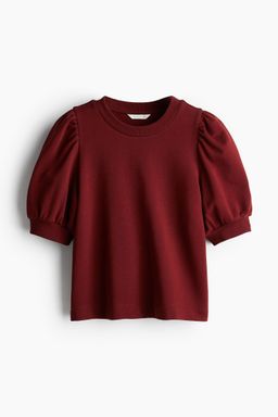 H&M - Girls White Puff-Sleeved Top