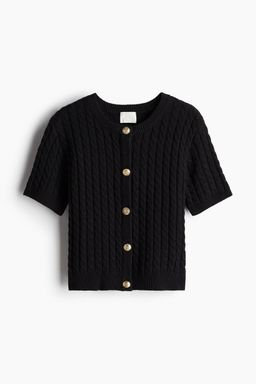 H&M - Women White Cable-Knit Cardigan