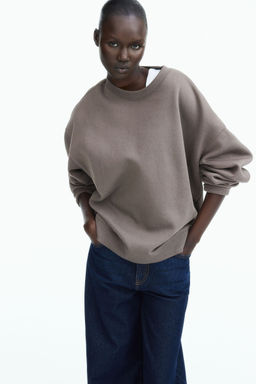 H&M - Women Blue Oversized Sweatshirt
