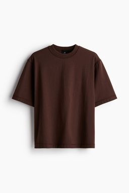 H&M - Men Brown Boxy Fit Washed T-Shirt