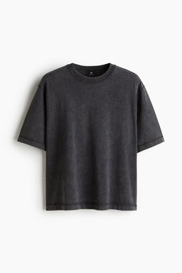 H&M - Men Brown Boxy Fit Washed T-Shirt