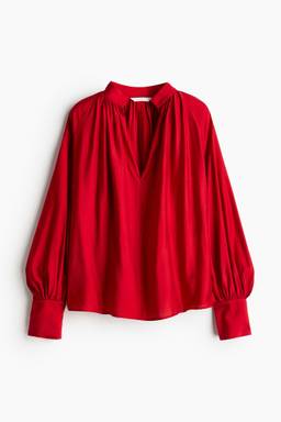 H&M - Women Black Balloon-Sleeved Blouse