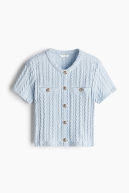 H&M - Women White Cable-Knit Cardigan