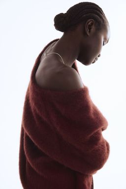 H&M - Women White Oversized Mohair-Blend Jumper