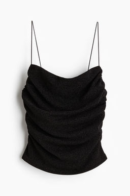 H&M - Women Black Draped Strappy Top
