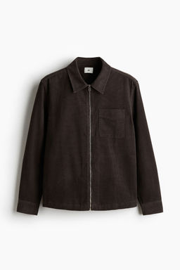 H&M - Men Brown Regular Fit Corduroy Overshirt