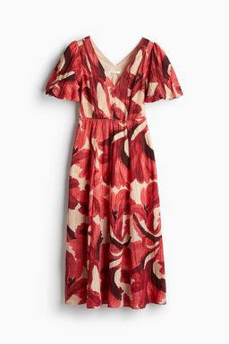 H&M - Women Red V-Neck Dress
