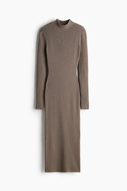 H&M - Women Red Rib-Knit Turtleneck Dress