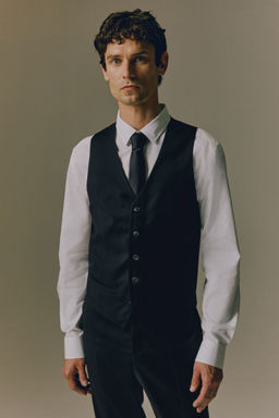 H&M - Men Blue Slim Fit Suit Waistcoat