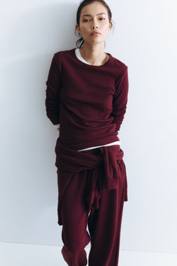 H&M - Girls White Ribbed Cotton Top