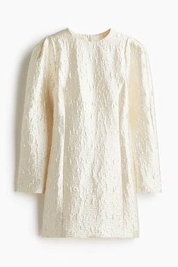 H&M - Girls Pink Jacquard-Weave Dress