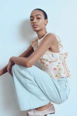 H&M - Women White Peplum Top