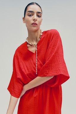 H&M - Women Red Waisted Kaftan Dress