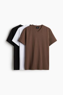 H&M - Men 3-Pack Slim Fit V-Neck T-Shirts
