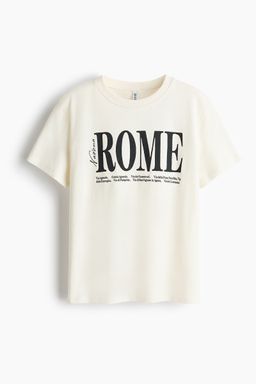 H&M - Boys Beige Printed T-Shirt