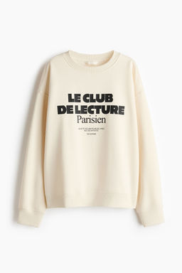 H&M - Women Blue Text-Motif Sweatshirt